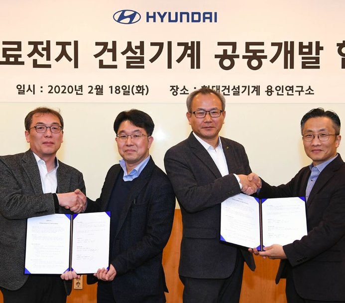 Hyundai Construction Equipment (HCE) to develop “Hydrogen Fuel Excavators” with Hyundai Motor